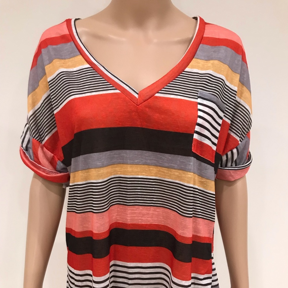 Striped Colorful Long T Shirt